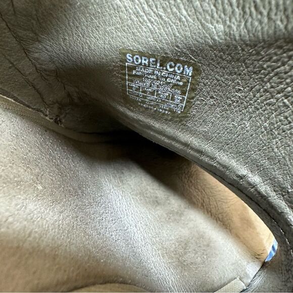 Sorel Nubuck Gray Wedge Sandals Women’s Size 9 - Picture 8 of 9